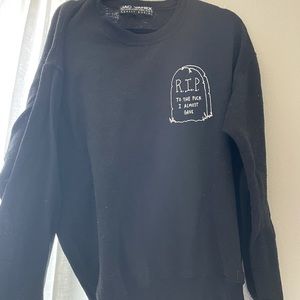 Jac Vanek RIP Black Sweater Size Lg